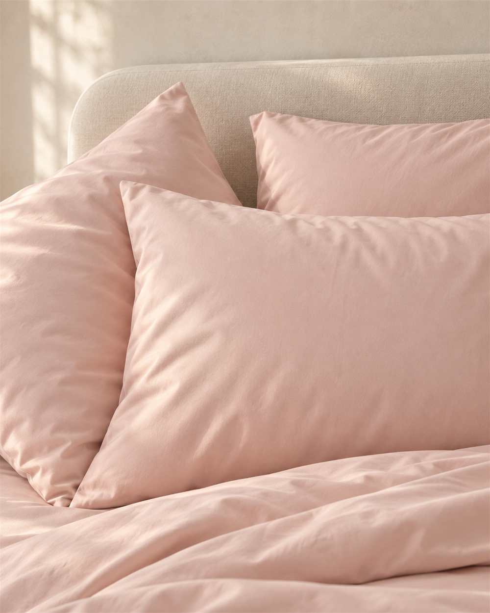 Pillowcase – Organic Cotton Sateen – Blush Pink