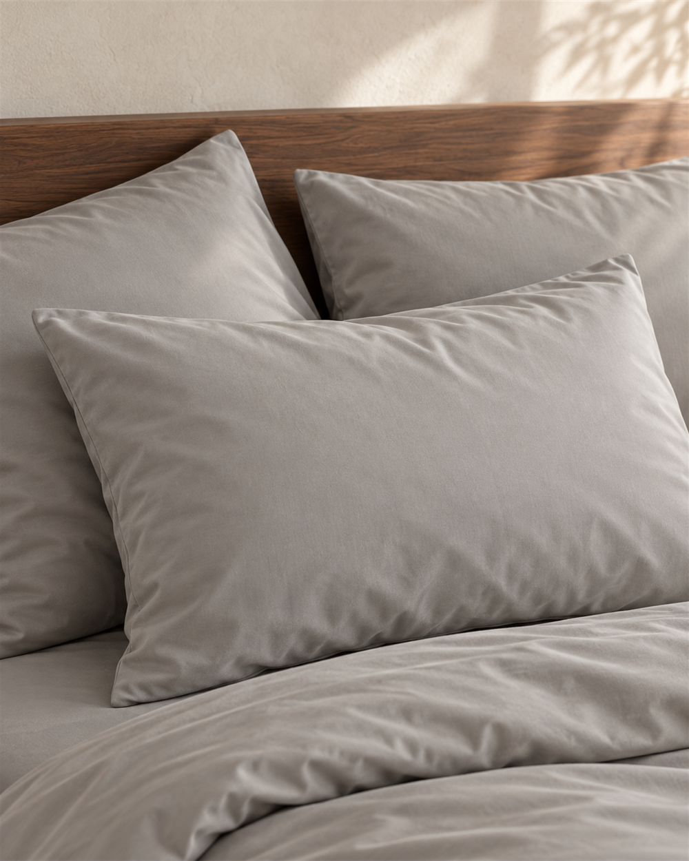 Pillowcase – Organic Cotton Sateen – Pebble Grey