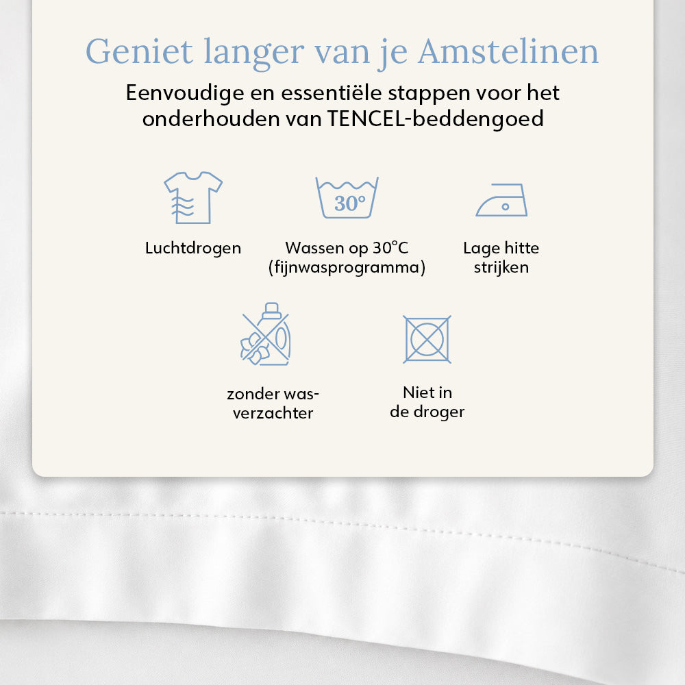 Dekbedovertrek - Tencel™ Satijn - Signature White