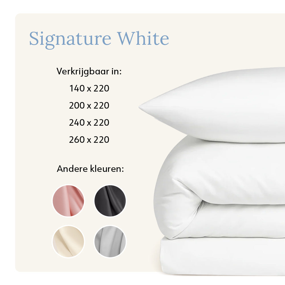Dekbedovertrek - Tencel™ Satijn - Signature White