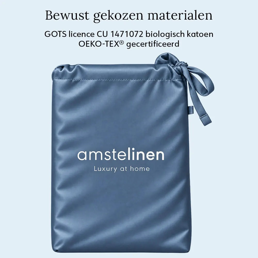 Duvet Cover – Organic Cotton Sateen – Dusk Blue