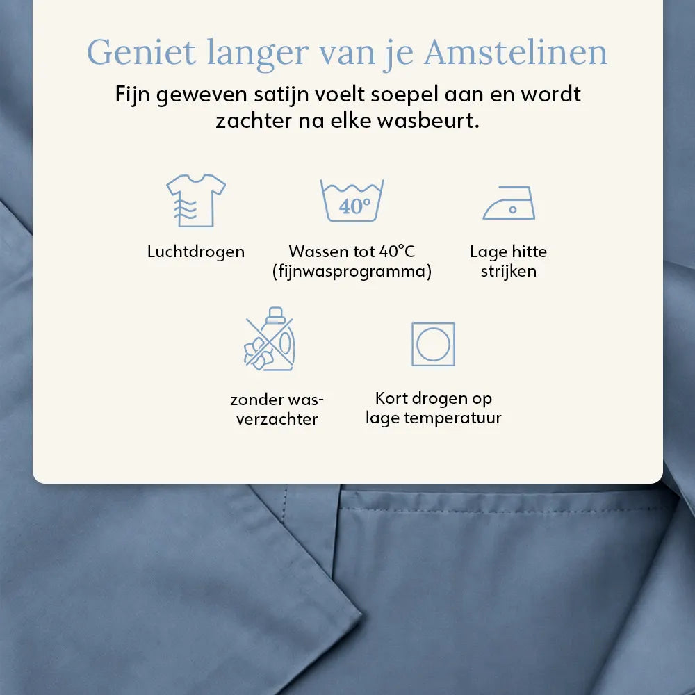 Duvet Cover – Organic Cotton Sateen – Dusk Blue