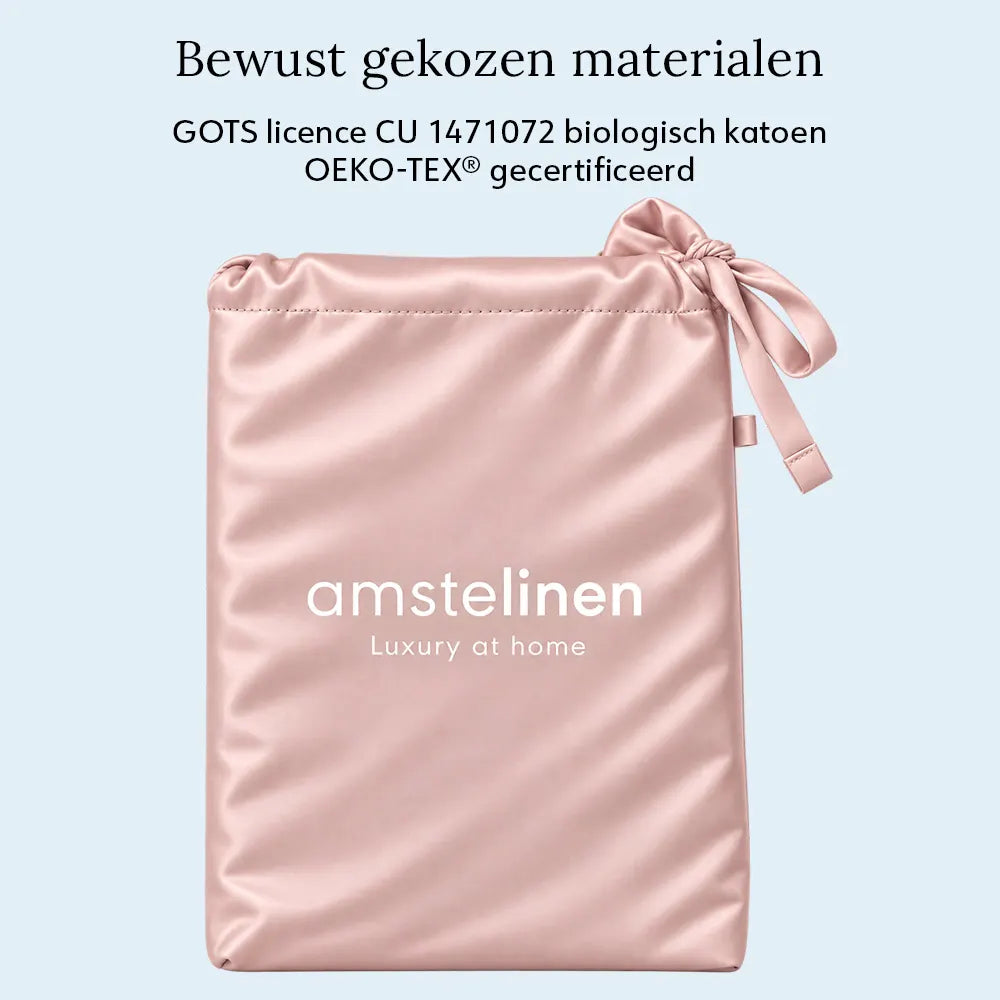 Duvet Cover – Organic Cotton Sateen – Blush Pink
