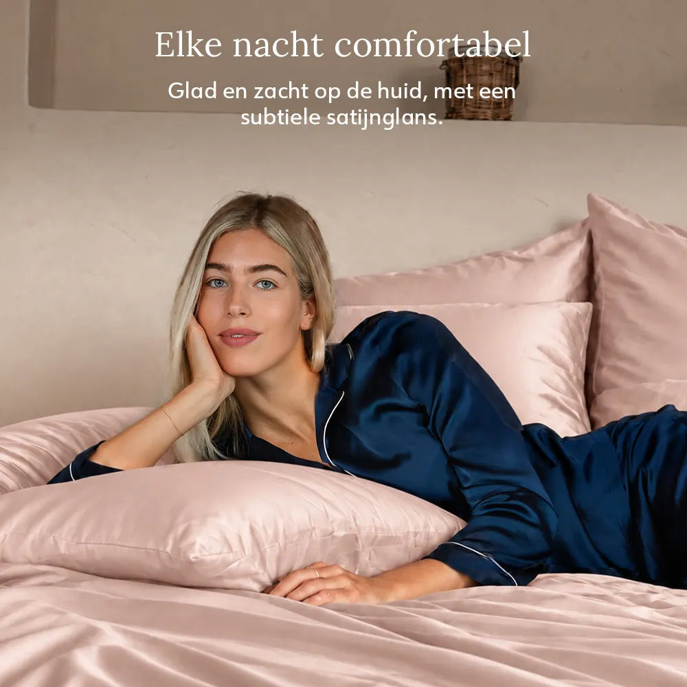 Duvet Cover – Organic Cotton Sateen – Blush Pink