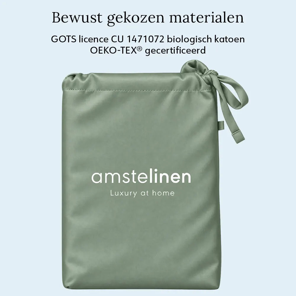Duvet Cover – Organic Cotton Sateen – Soft Sage