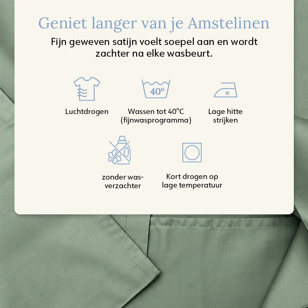 Duvet Cover – Organic Cotton Sateen – Soft Sage