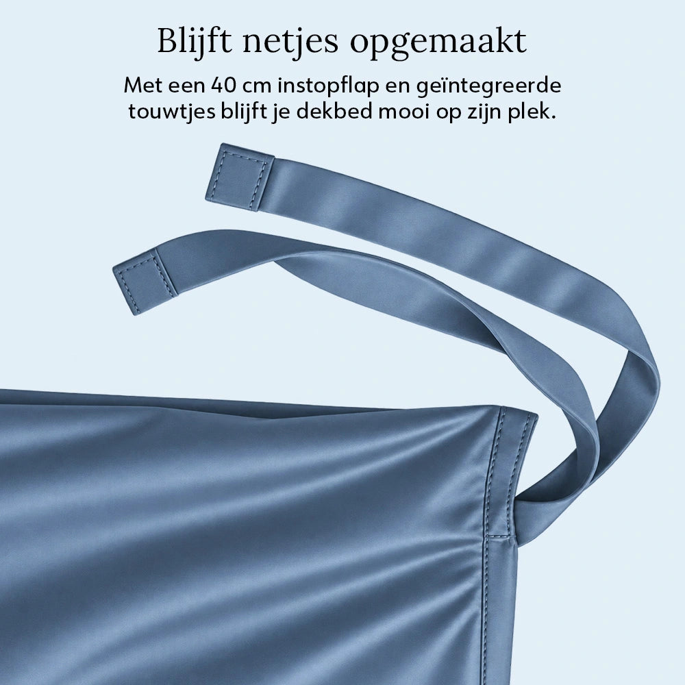 Duvet Cover – Organic Cotton Sateen – Dusk Blue