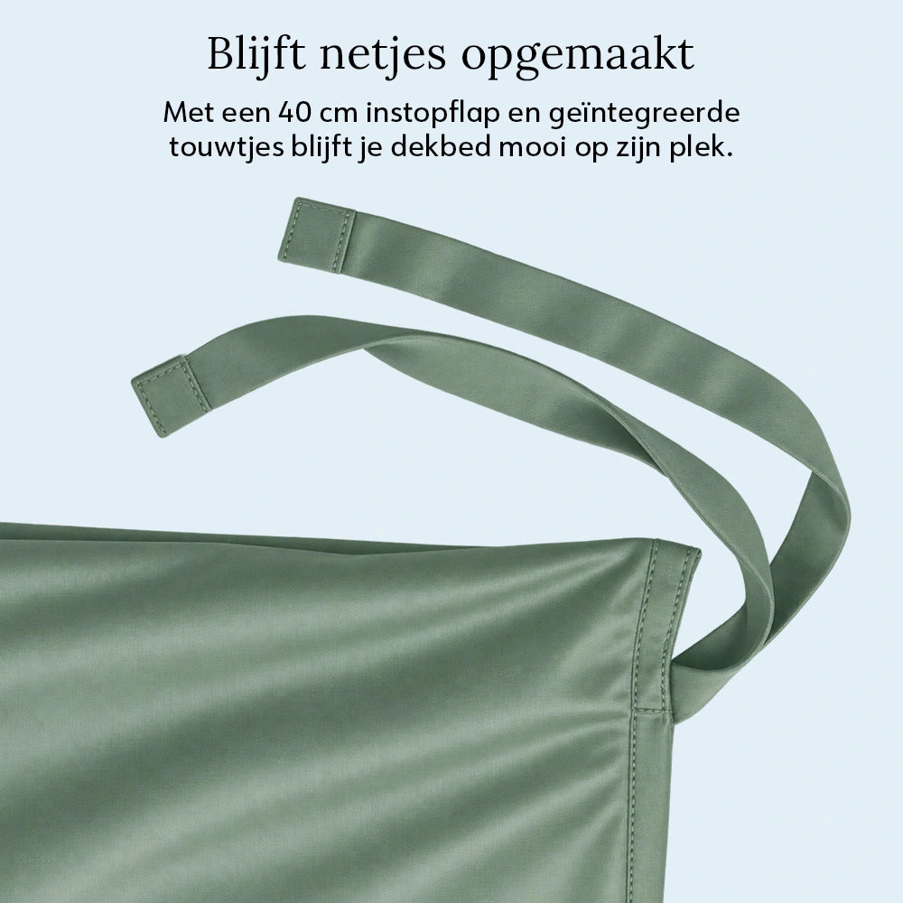 Duvet Cover – Organic Cotton Sateen – Soft Sage
