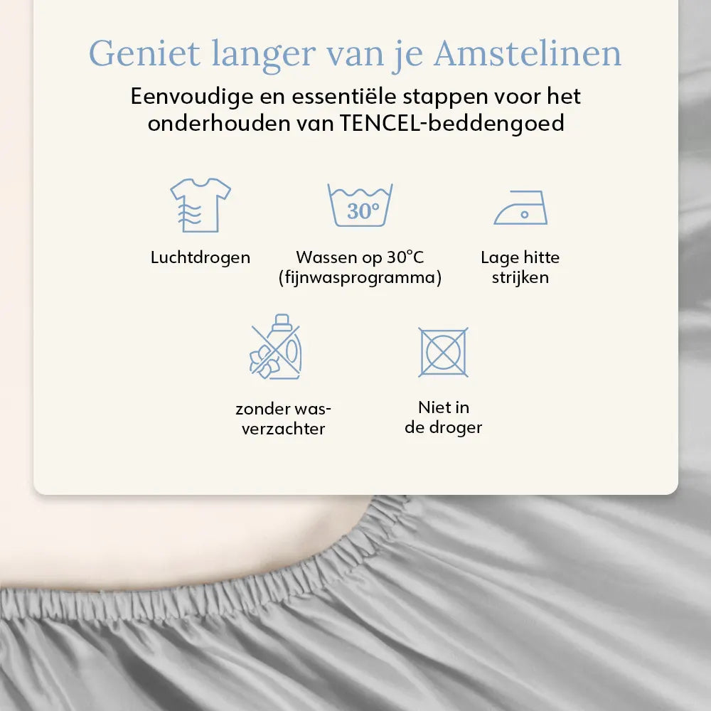 Hoeslaken - Tencel™ Satijn - Calm Grey