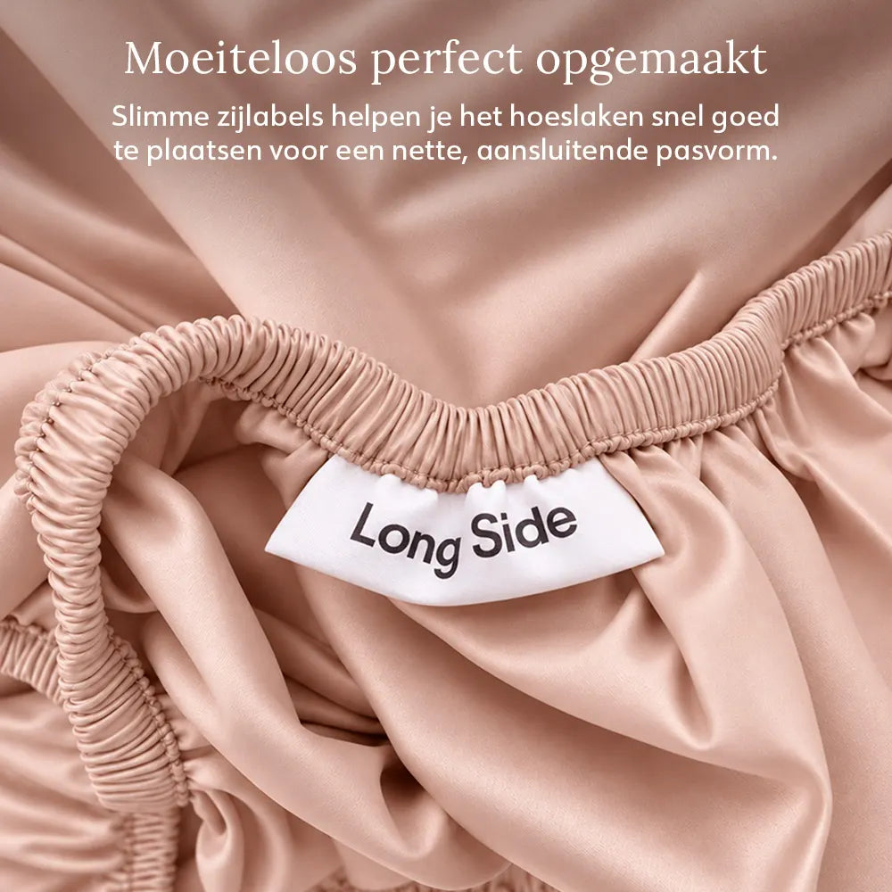 Fitted Sheet – Organic Cotton Sateen – Blush Pink