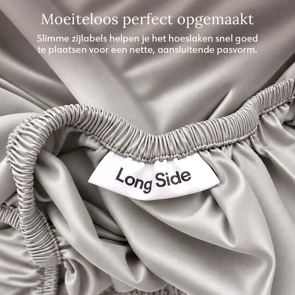 Fitted Sheet – Organic Cotton Sateen – Pebble Grey