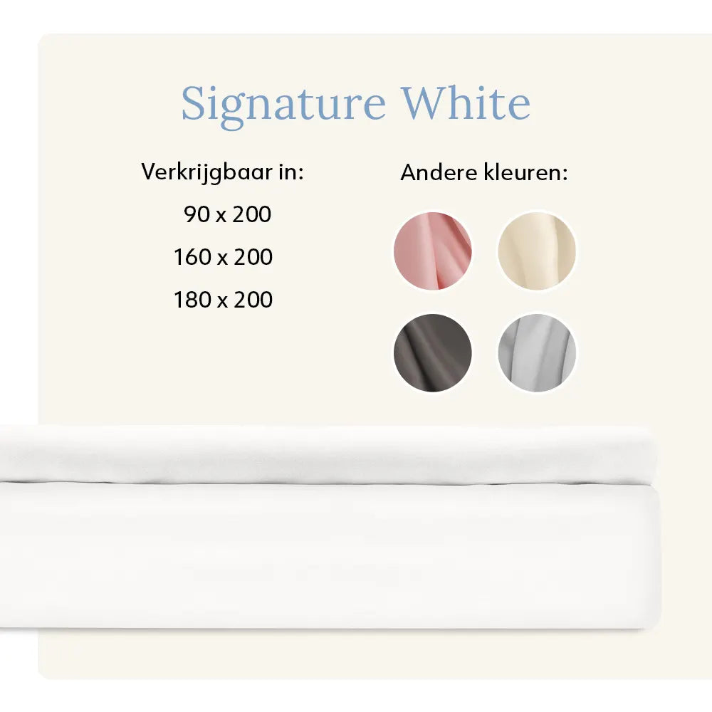 Fitted Sheet - Tencel™ Sateen - Signature White