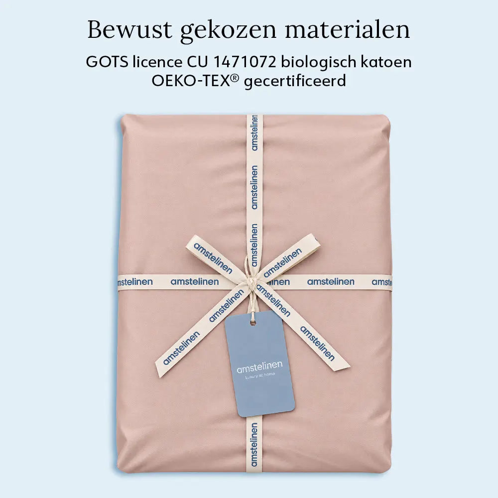 Pillowcase – Organic Cotton Sateen – Blush Pink