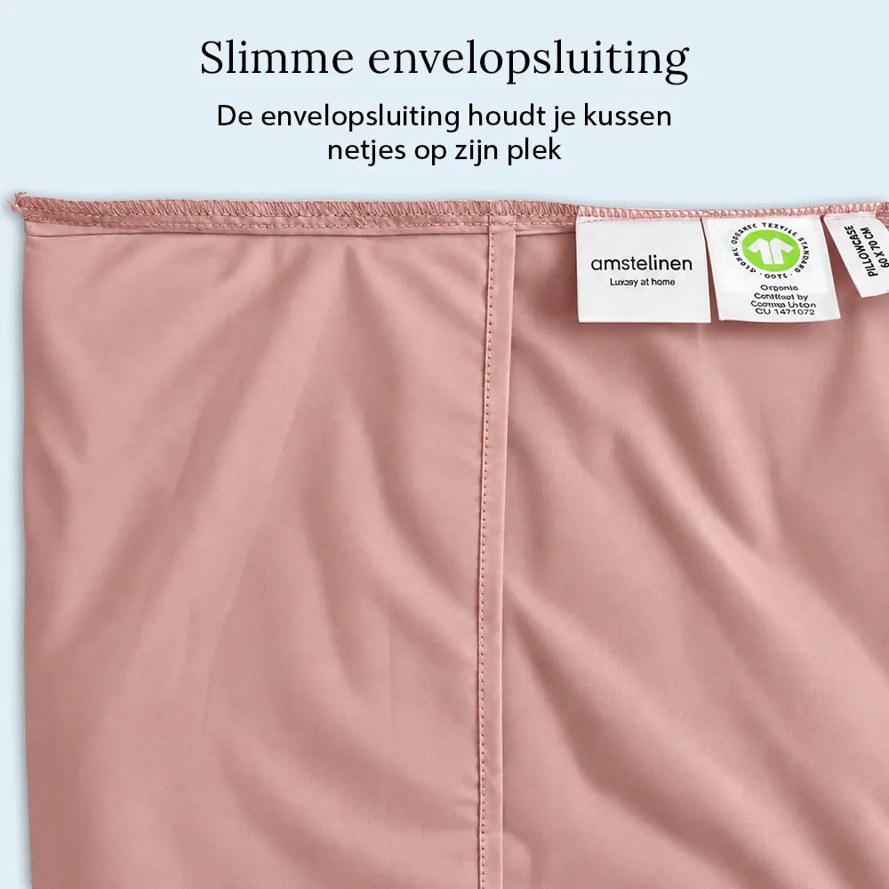 Pillowcase – Organic Cotton Sateen – Blush Pink