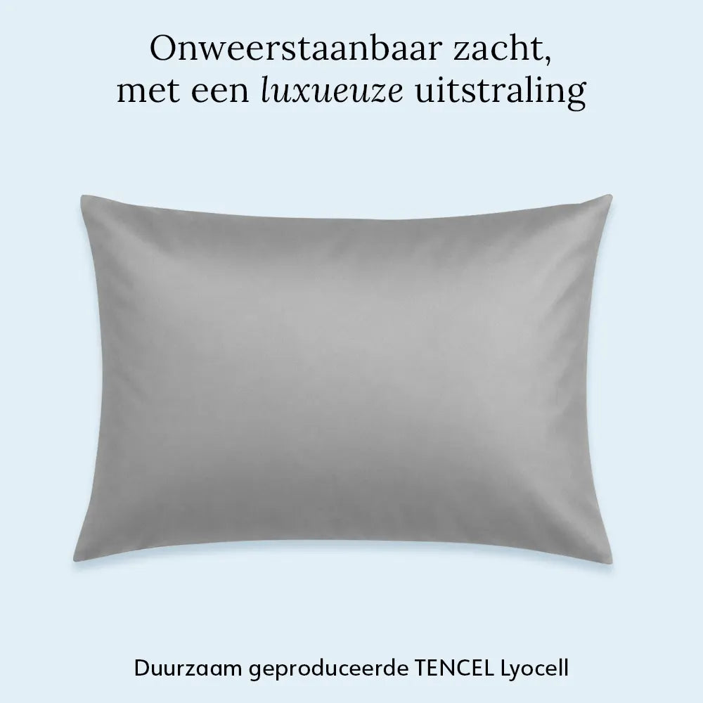 Kussenslopen - Tencel™ Satijn - Calm Grey