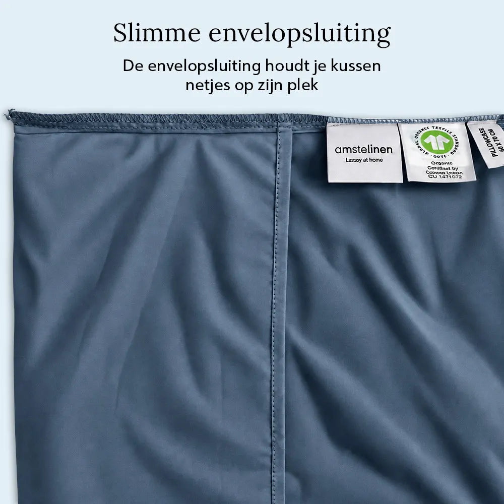 Pillowcase – Organic Cotton Sateen – Dusk Blue