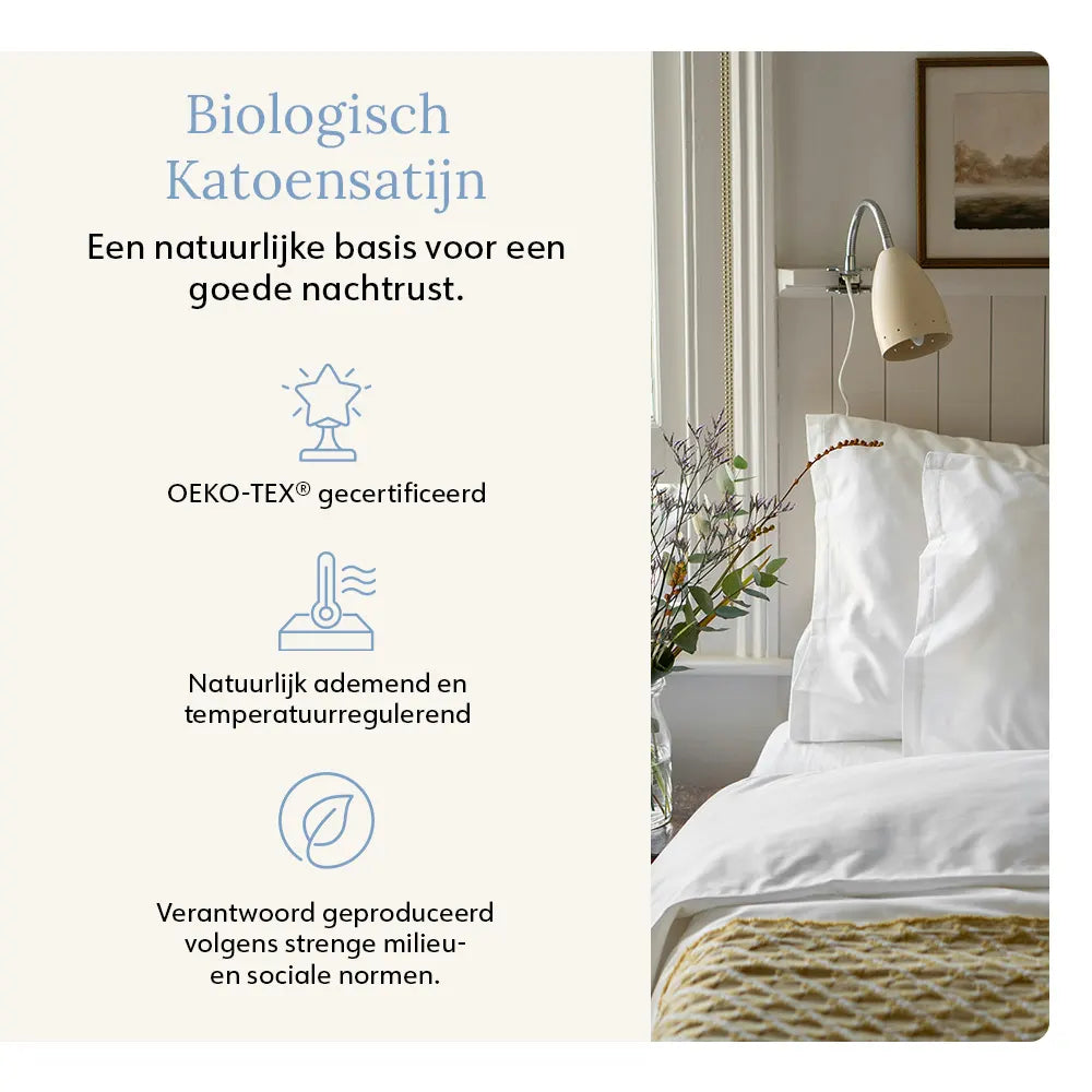 Pillowcase – Organic Cotton Sateen – Signature White