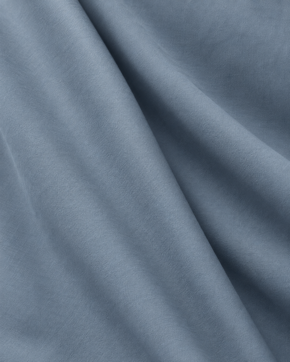 Dusk Blue organic cotton sateen duvet cover