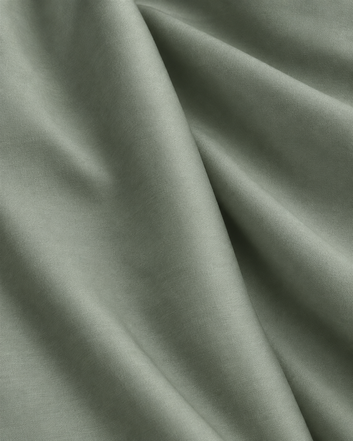 Soft Sage organic cotton sateen duvet cover