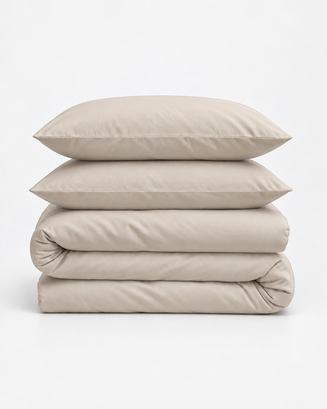 Warm Sand organic cotton sateen duvet cover