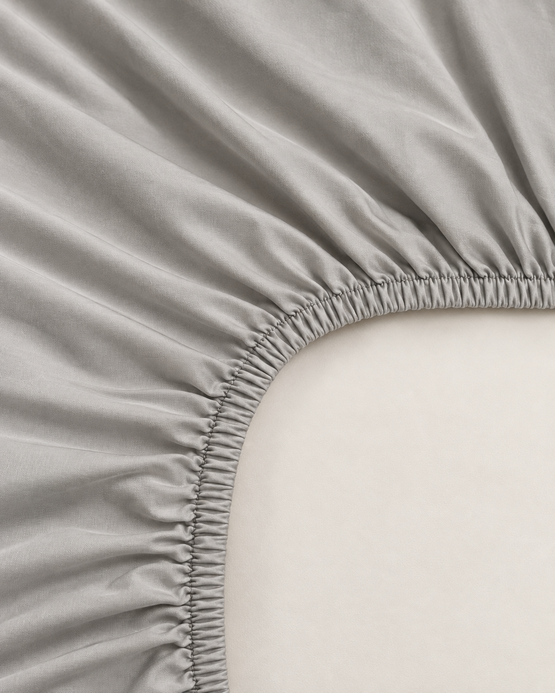 Fitted Sheet – Organic Cotton Sateen – Pebble Grey